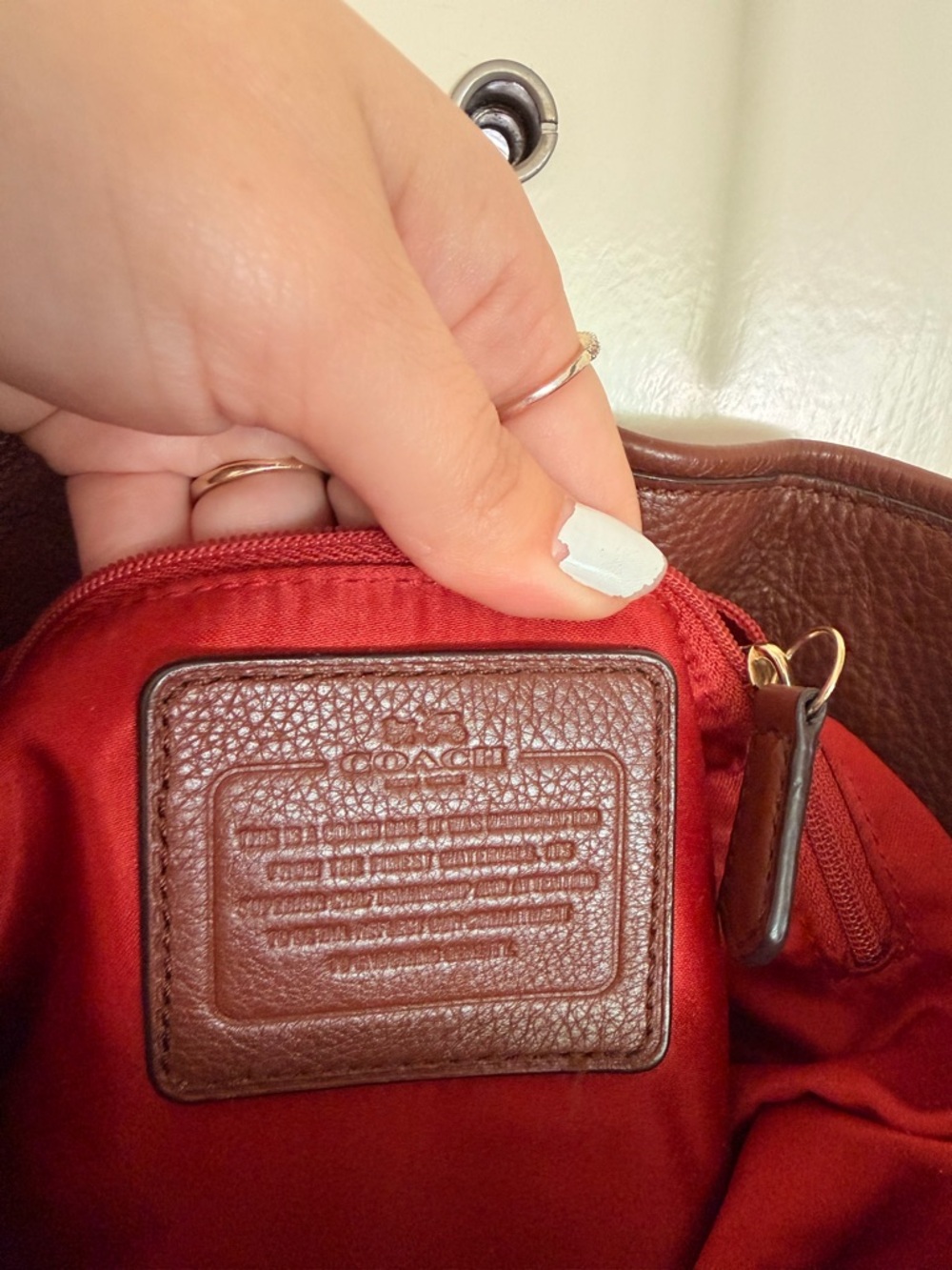 COACH Leather Shoulder Tote - Picture 10 of 14